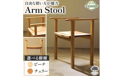 Arm Stool（スツール） 天然木スツール スツール イス 椅子 インテリア 家具 おしゃれ 新生活 一人暮らしビーチ
