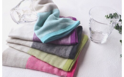 【梅炭和紙糸で吸水＆抗菌効果】泉州南部織 梅炭ふきん5枚セット G1896