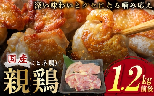 国産親鶏 ヒネ鶏 合計 1.2kg前後 小分け 600g前後×2P 005A600