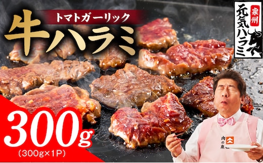 【新登場】トマトガーリック 牛ハラミ 300g【お試し 牛肉 はらみ 小分け 焼肉 お弁当 BBQ 訳あり ワケアリ わけあり サイズ不揃い 規格外 TVで話題 大阪 泉佐野 大阪府 泉佐野市】 005A811