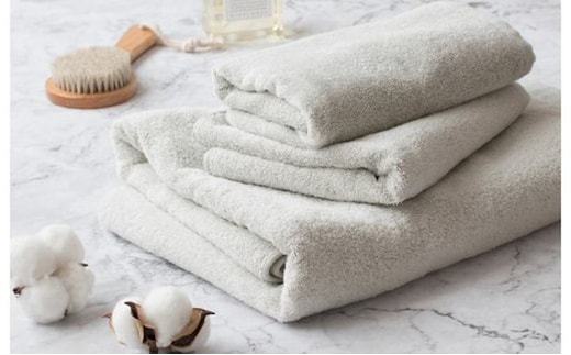 ハレバスタオル1枚フェイスタオル2枚（ウォームグレー） G2029