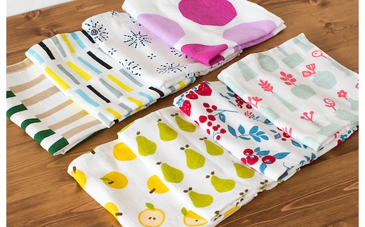 ガーゼタッチ ハンドタオル 詰め合わせ 10枚セット G2049