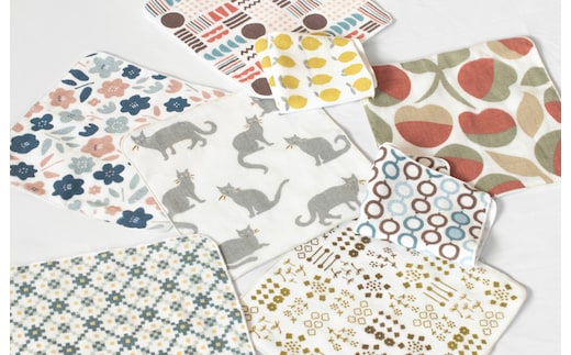 【スピード発送】mikkegauze ガーゼタオル ハンカチ 8枚セット【タオル 泉州タオル 普段使い 日用品 家族 たおる】 G2068