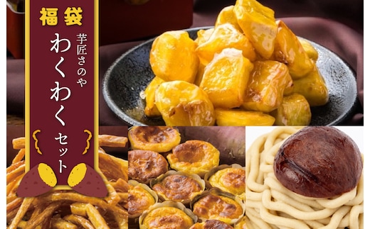 芋匠さのや 福袋 わくわく スイーツセット（スイートポテト/モンブラン/大学芋/芋けんぴ） 015B519