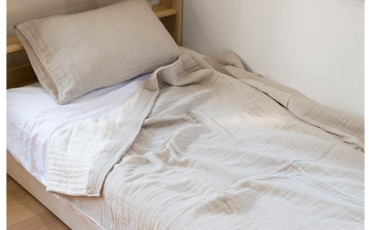 sasara 4重ガーゼケット+ピローカバーセット（ナチュラル） G2102