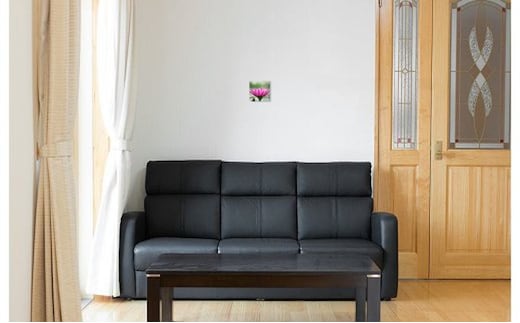 レザーフォトパネル 15cm×15cm【写真パネル オーダー 合成皮革製 手作業 インテリア】 099H011