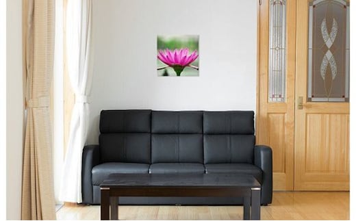 レザーフォトパネル 45cm×45cm【写真パネル オーダー 合成皮革製 手作業 インテリア】 099H013