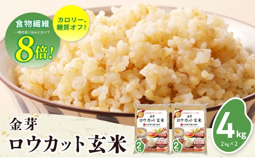 金芽ロウカット玄米 4kg【東洋ライス 2kg×2P お米 米 こめ 国産 小分け】 099H202