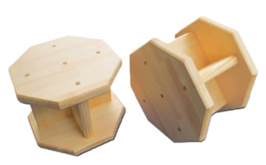手作り木製 正座用補助椅子15cm 2個セット 099H2186