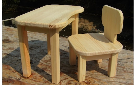 手作り木製 お子様用 机・いすセット Ver.1 Mサイズ 099H2203