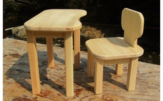手作り木製 お子様用 机・いすセット Ver.1 Lサイズ 099H2204
