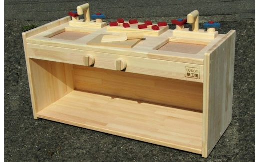 手作り木製 ままごとキッチン KBL-W 099H2205