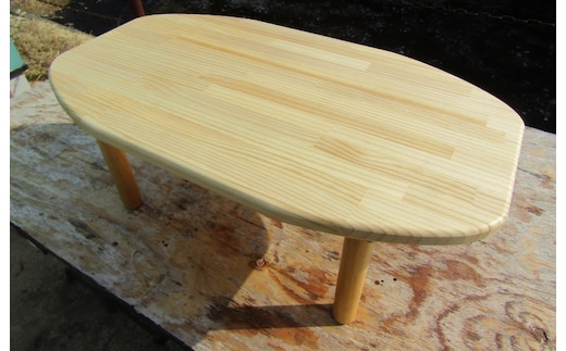 手作り木製 小判型ちゃぶ台 099H2210