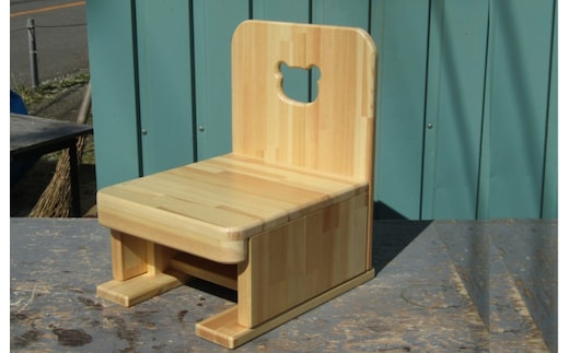 手作り木製 幼児用いす（3段階高さ変更可） 099H2211