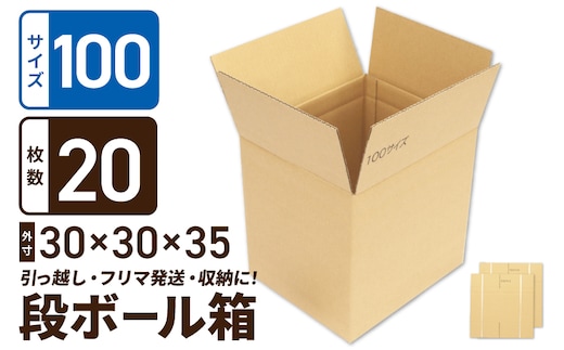 定番段ボール箱 宅配100サイズ×20枚セット 099H2543