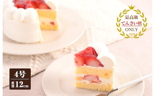 生クリームデコレーション（冷凍ケーキ）12cm×1台【洋菓子 スイーツ おやつ てんさい糖 冷凍ケーキ】 099H2835