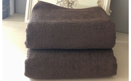 超大判バスタオル２枚セット（ダークブラウン）泉州タオル 90×170cm【泉州タオル 国産 吸水 普段使い 無地 シンプル 日用品 家族 ファミリー】 020C474