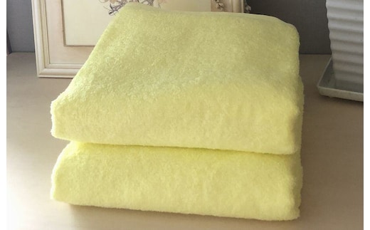 超大判バスタオル２枚セット（サンキスイエロー）泉州タオル 90×170cm【泉州タオル 国産 吸水 普段使い 無地 シンプル 日用品 家族 ファミリー】 020C475