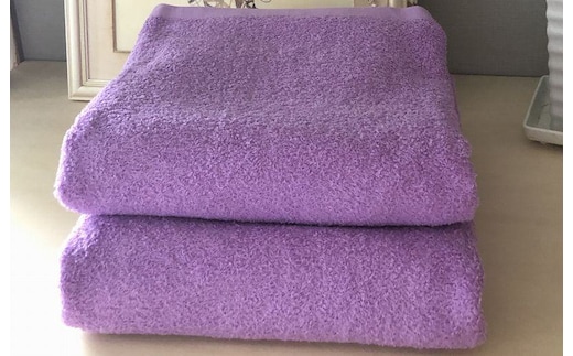 超大判バスタオル２枚セット（ロイヤルパープル）泉州タオル 90×170cm【泉州タオル 国産 吸水 普段使い 無地 シンプル 日用品 家族 ファミリー】 020C479