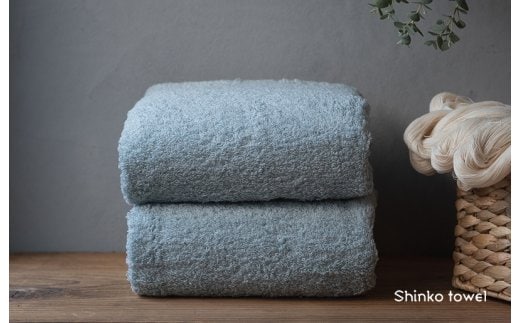 【TVで紹介！】おぅ！え～やん バスタオル（ブルー）2枚【泉州タオル 国産 吸水 普段使い 無地 シンプル 日用品 家族 ファミリー】 G2689