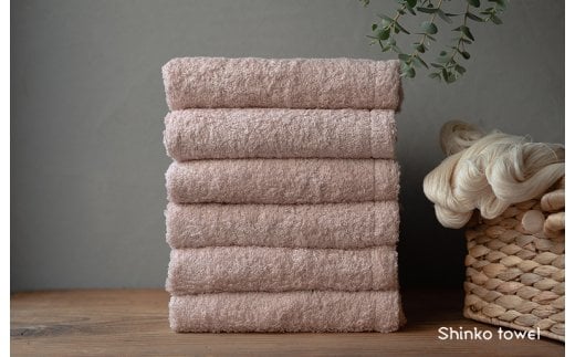 【TVで紹介！】おぅ！え～やん フェイスタオル（ローズ）6枚【泉州タオル 国産 吸水 普段使い 無地 シンプル 日用品 家族 ファミリー】 G2693