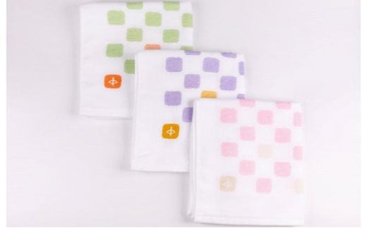 【スピード発送】JAPAN madeガーゼタオル 3枚セット(市松)【泉州タオル 国産 吸水 普段使い シンプル 日用品】 099H332