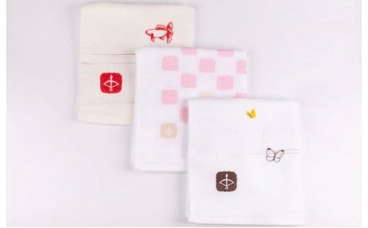 【スピード発送】JAPAN madeガーゼタオル 3枚セット（おまかせアソートA）【泉州タオル 国産 吸水 普段使い シンプル 日用品】 099H334