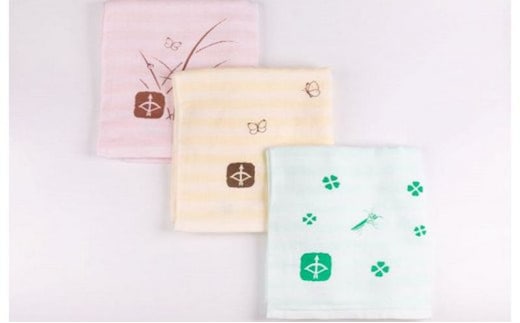 【スピード発送】JAPAN madeガーゼタオル 3枚セット(カラーボーダー)【泉州タオル 国産 吸水 普段使い シンプル 日用品】 099H344