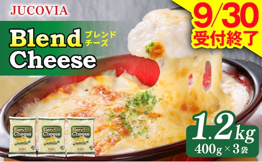 【9/30受付終了】JUCOVIA ブレンドチーズ 1.2kg【ムラカワチーズ 小分け 400g×3P 普段使い 高評価 ちーず】 099H3526