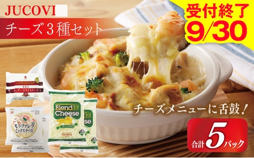 【9/30受付終了】JUCOVIA スライスチーズ1種・シュレッドチーズ2種セット 合計5P【ムラカワチーズ 食べ比べ セット 詰め合わせ 小分け 普段使い 高評価 ちーず】 099H3529