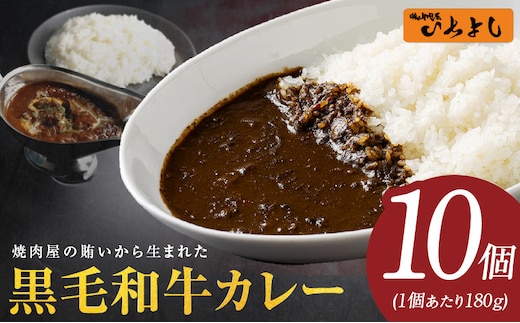 焼肉屋の黒毛和牛カレー 180g×10個【レトルト 惣菜 お試し 本格かれー 簡単調理 防災 備蓄 小分け】 099H3724