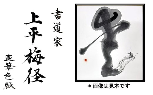 書道家による直筆書 上平梅径 直筆書(白1字)【大阪 泉佐野 大阪府 泉佐野市】 099H4649