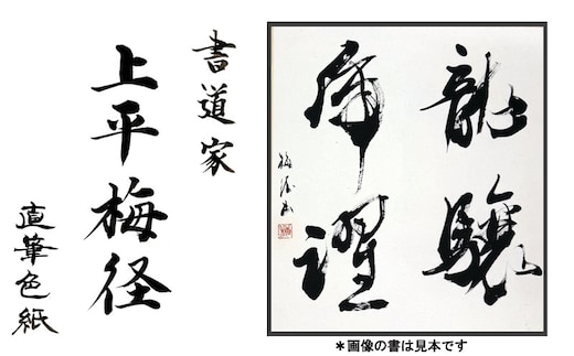 書道家による直筆書 上平梅径 直筆書(白4字)【大阪 泉佐野 大阪府 泉佐野市】 099H4652