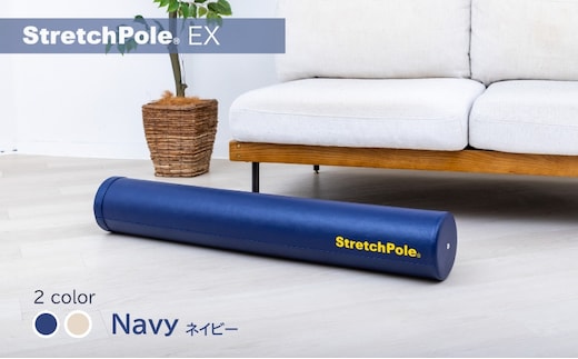 【LPN社製】ストレッチポールEX ネイビー【正規品 セルフケア ストレッチ エクササイズ 腰痛 肩こり 体幹 コアトレ】 100F072