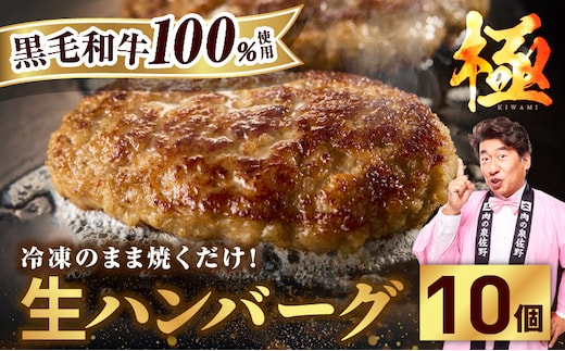 黒毛和牛100％ 極み生ハンバーグ（180g）×10個 CFX0123
