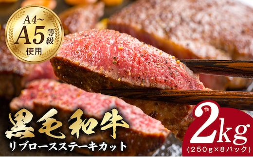 A5/A4ランク 黒毛和牛 リブロースステーキカット 合計2kg（250g×8P）【極味付け肉】 G3647