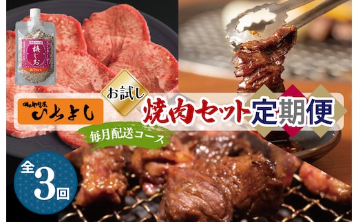 焼肉専門店厳選 人気 焼肉 定期便 全3回【毎月配送コース】 099Z133