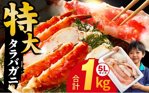 ボイルタラバガニ 1kg 特大 5Lサイズ カット済み【ボイル カニ かに 1kg 訳あり 部位 サイズ不揃い 蟹 たらば蟹 タラバ蟹 タラバカニ 海鮮 魚介 家計応援】 G1783