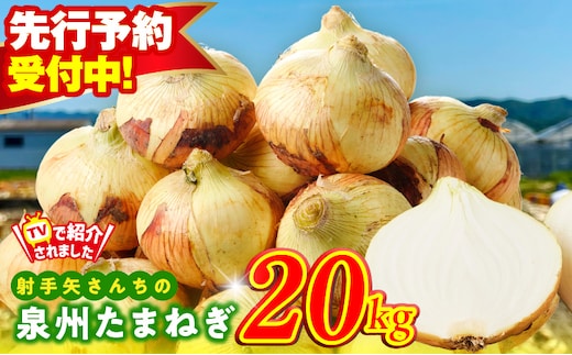 【先行予約】泉州たまねぎ 20kg 玉ねぎ 射手矢農園【タマネギ 玉葱 甘い 野菜 国産 オニオン スライス サラダ カレー シチュー バーベキュー BBQ 肉じゃが】 G3687-1