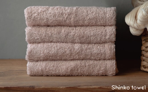 【TVで紹介！】おぅ！え～やん フェイスタオル（ローズ）4枚【泉州タオル 国産 吸水 普段使い 無地 シンプル 日用品 家族 ファミリー】 G3490