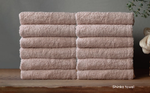 【TVで紹介！】おぅ！え～やん フェイスタオル（ローズ）12枚【泉州タオル 国産 吸水 普段使い 無地 シンプル 日用品 家族 ファミリー】 G3495