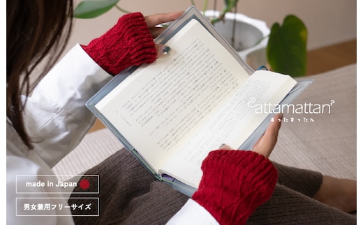 【スピード発送】あったまったん レッグ・ハンド兼用ウォーマー（レッド） G3281