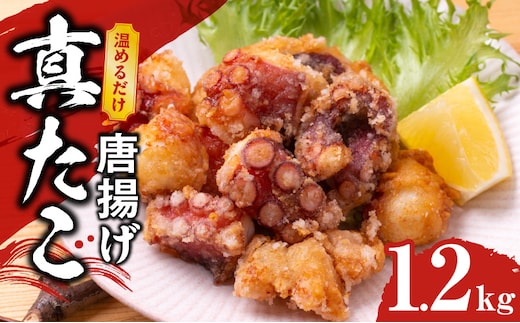【簡単調理】ぶつ切り 真たこ 唐揚げ 1.2kg【バラ凍結 温めるだけ タコ 惣菜 おつまみ カット済み 訳あり サイズ不揃い】 kgp0109