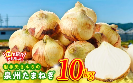 泉州たまねぎ 10kg 玉ねぎ 射手矢農園【タマネギ 玉葱 甘い 野菜 国産 期間限定 オニオン スライス サラダ カレー シチュー バーベキュー BBQ 肉じゃが】 G3686-1