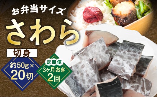 【定期便】さわら 切身 約50g×20切れ 全2回【2026年2月＆2026年5月発送 小分け 漁師 手切り 1kg 泉州 鰆 切り身 弁当 朝食 時短 訳あり サイズ不揃い 規格外 冷凍食品】 G3731