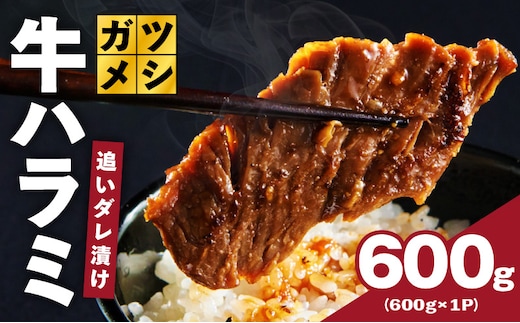 ガツめし牛ハラミ 600g 追いダレ漬け【焼肉 はらみ ハラミ 牛肉 訳あり サイズ不揃い】 G4017