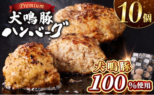 犬鳴豚の手作りプレミアムハンバーグ（10個入り）【国産 豚肉 泉佐野ブランド豚 犬鳴ポーク 普段使い】 G5634