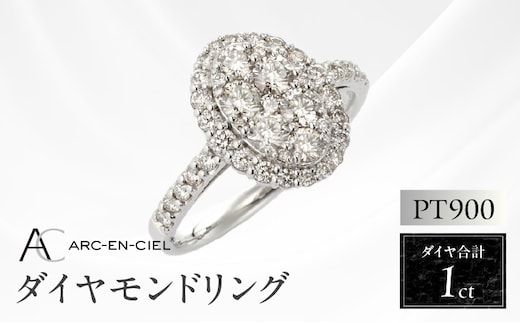 ARC-EN-CIEL プラチナ ダイヤリング（計 1.0ct）【鑑別書付き ジュエリー プレゼント ギフト ファッション アクセサリー 贈り物 贈答 お祝い 記念日】 J003-4