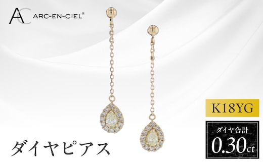 ARC-EN-CIEL K18ダイヤピアス ダイヤ計0.3ct【鑑別書付き ジュエリー プレゼント ギフト ファッション アクセサリー 贈り物 贈答 お祝い 記念日】 J045-4