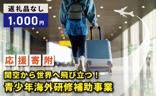 【返礼品なし】関空から世界へ飛び立つ！青少年海外研修補助応援寄附（大阪府泉佐野市） ON0031